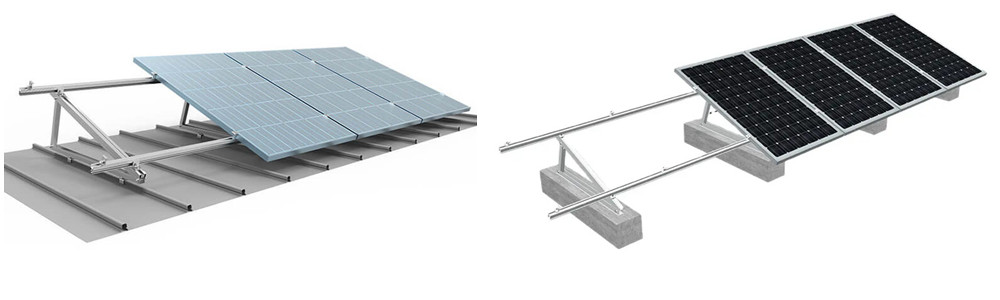 Solar triagle mounting