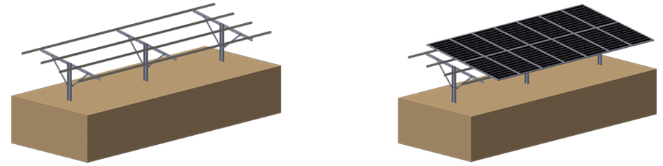 Solar pile foundation