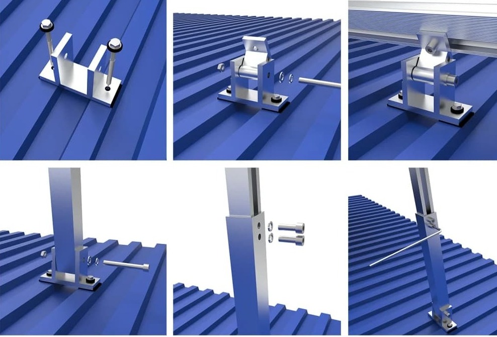 Solar adjustable front leg