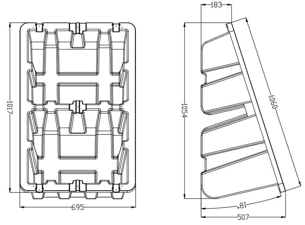 flat roof hdpe solar ballasted